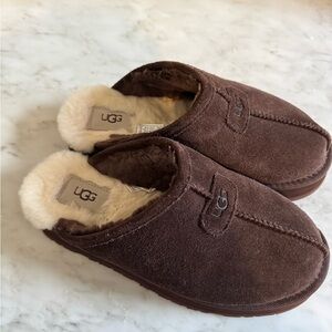 UGG Chocolate Suede Slippers